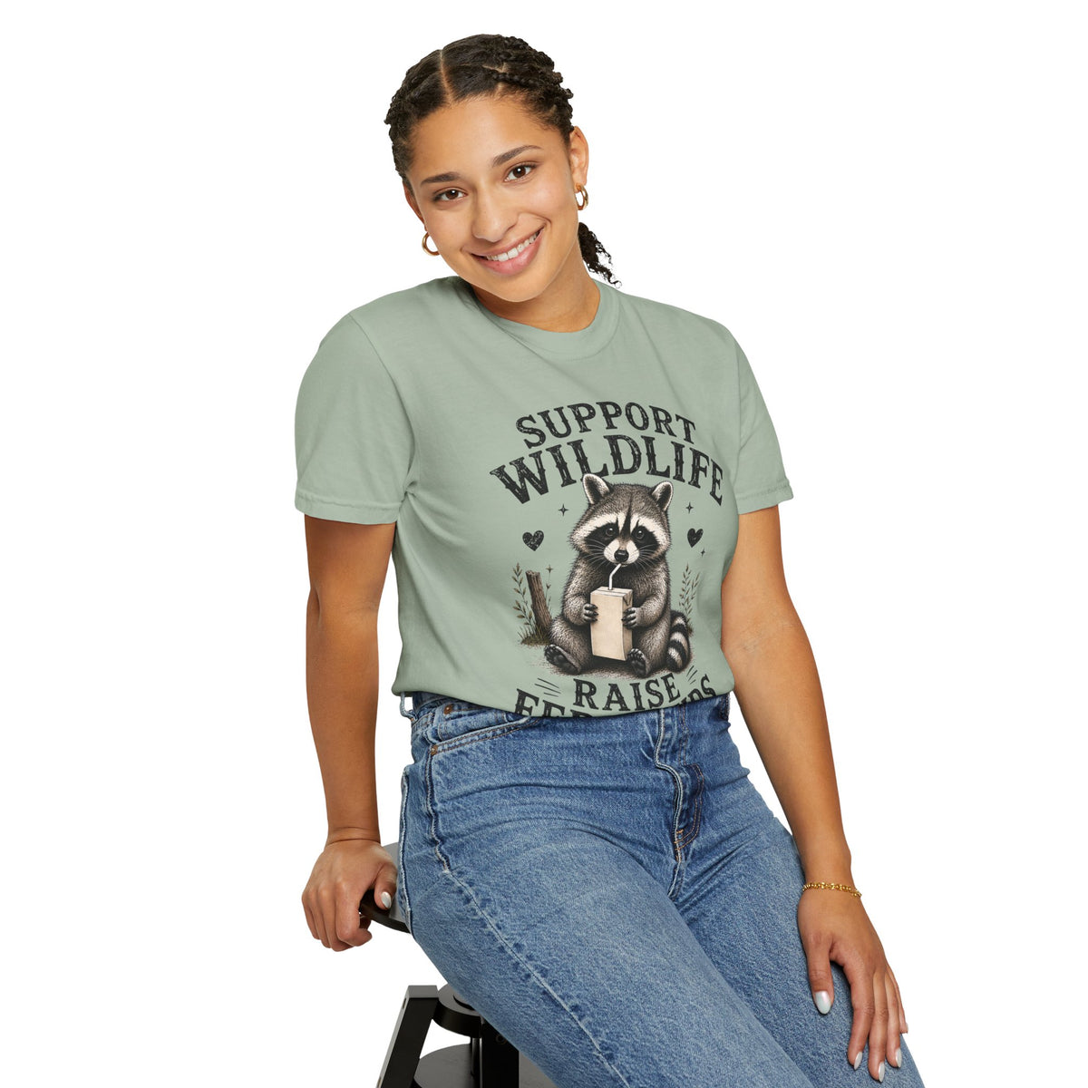 Support Wildlife Raise Feral Kids T-shirt