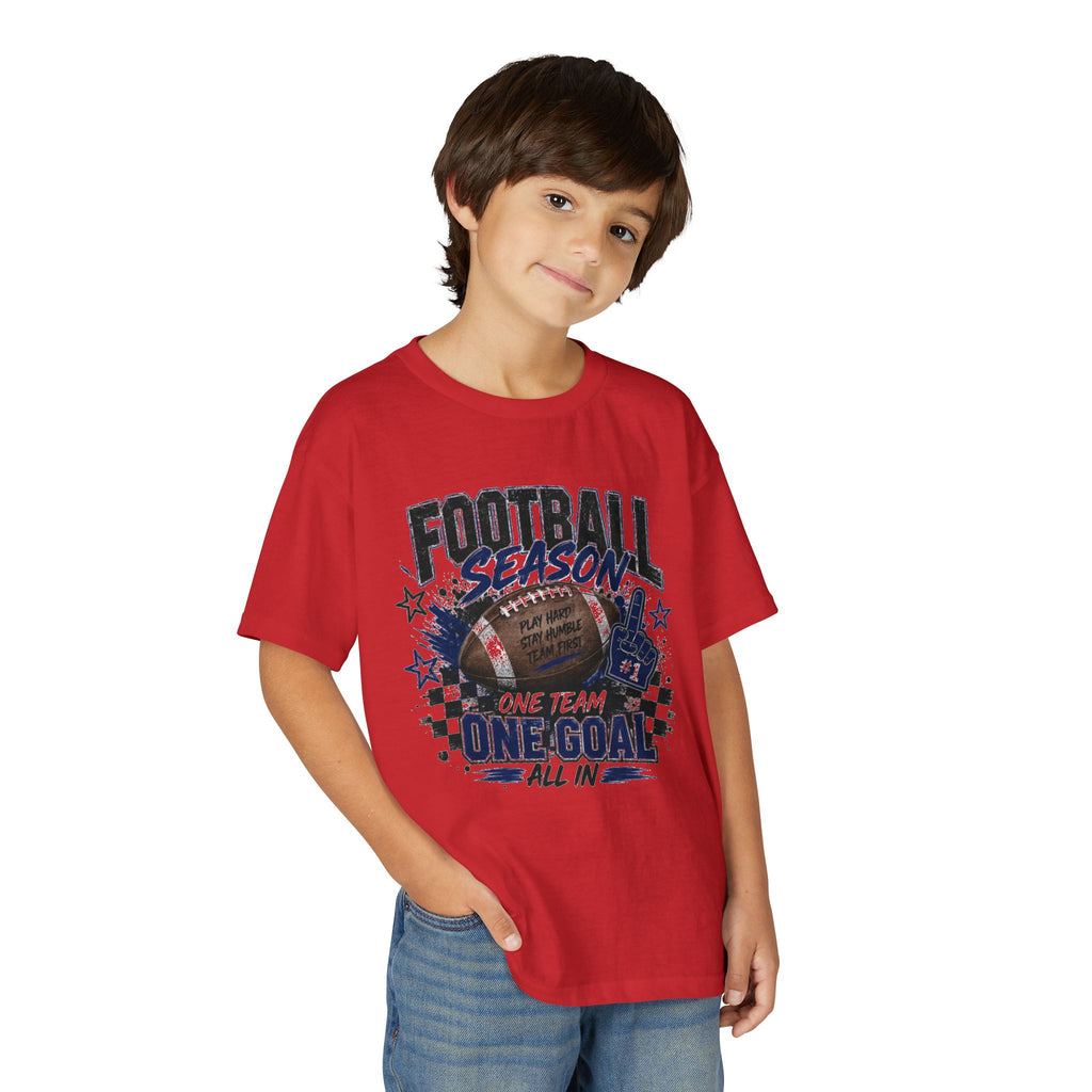 Youth Football Season T‑Shirt — "One Team One Goal" Sports Tee