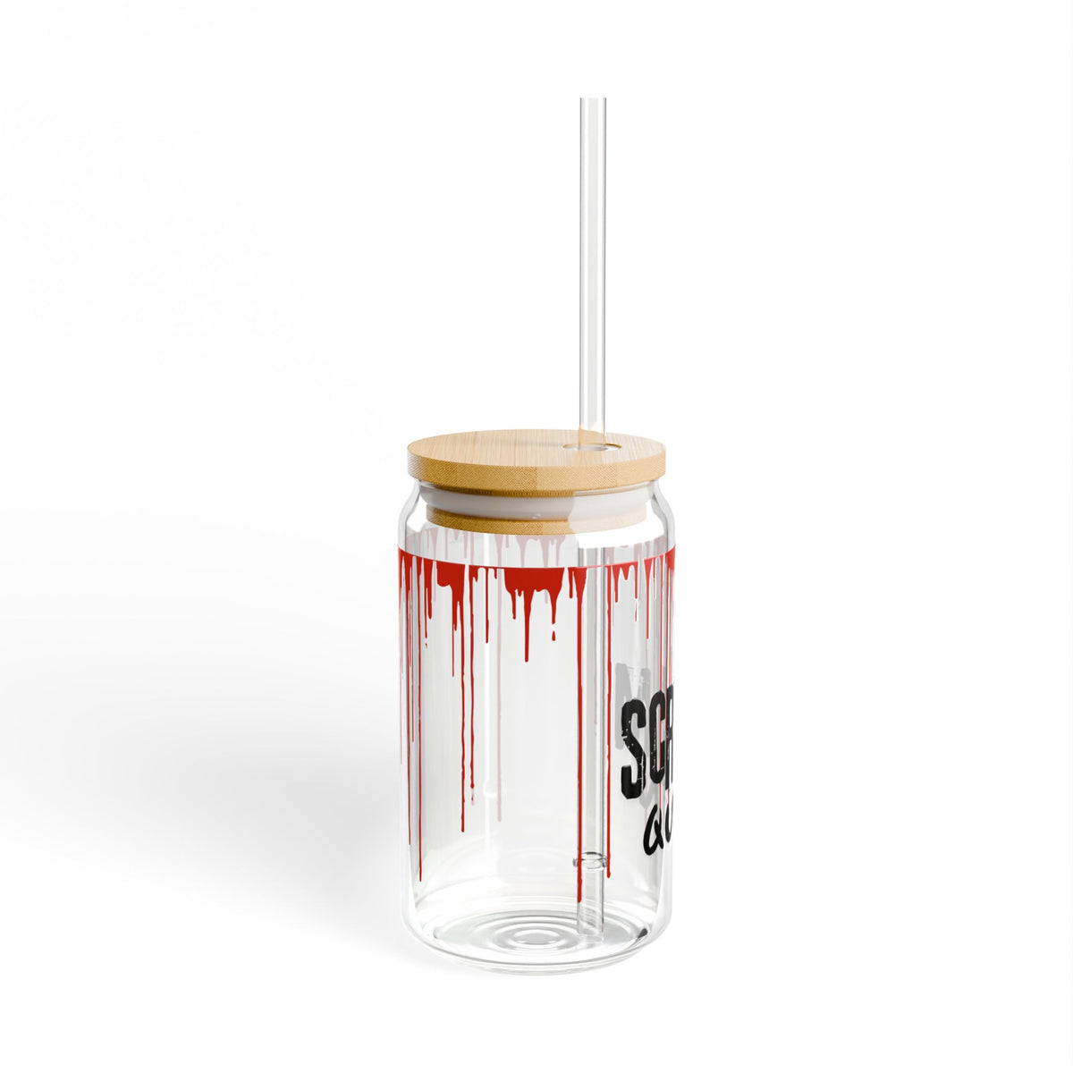Sipper Glass — "Scream Queen" Blood Drip 16oz Reusable Tumbler