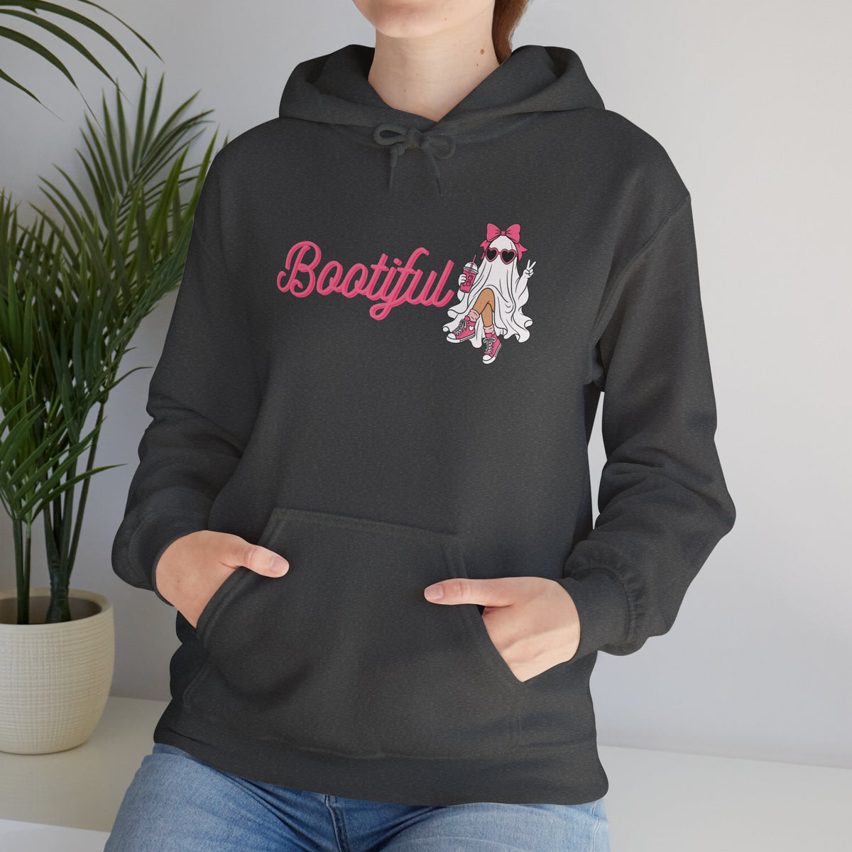 Bootyful Cat Graphic Hoodie — Cute Pink Kitty Design