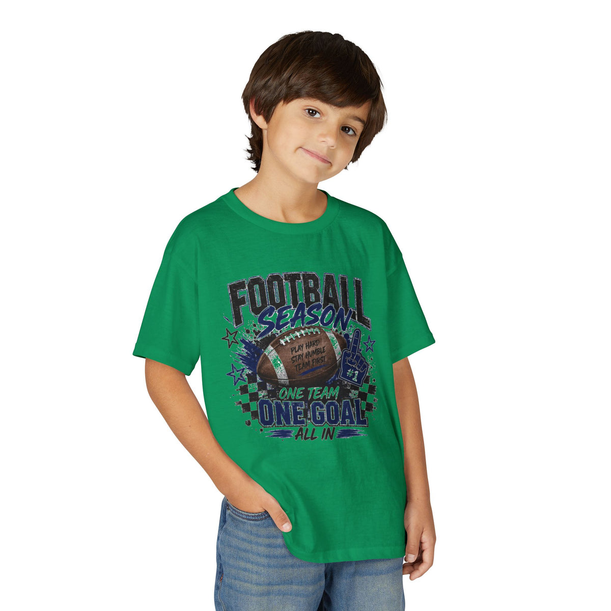 Youth Football Season T‑Shirt — "One Team One Goal" Sports Tee