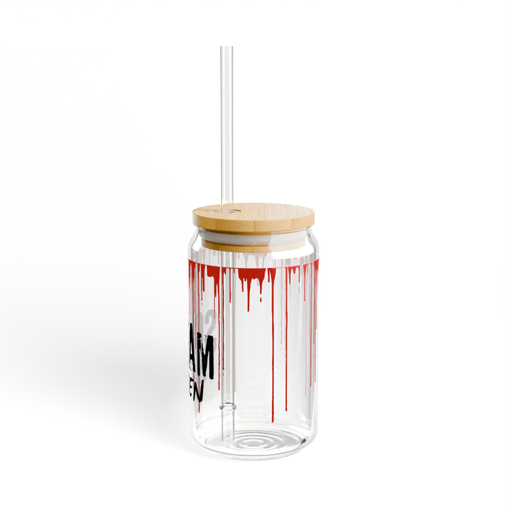 Sipper Glass — "Scream Queen" Blood Drip 16oz Reusable Tumbler