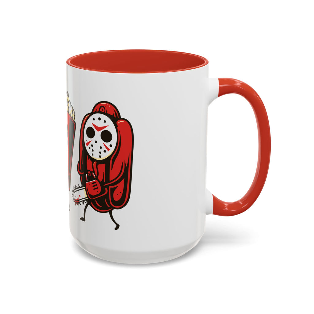 Horror Snack Squad Coffee Mug — Cute Killer Popcorn & Hotdog Accent Mug (11/15oz)