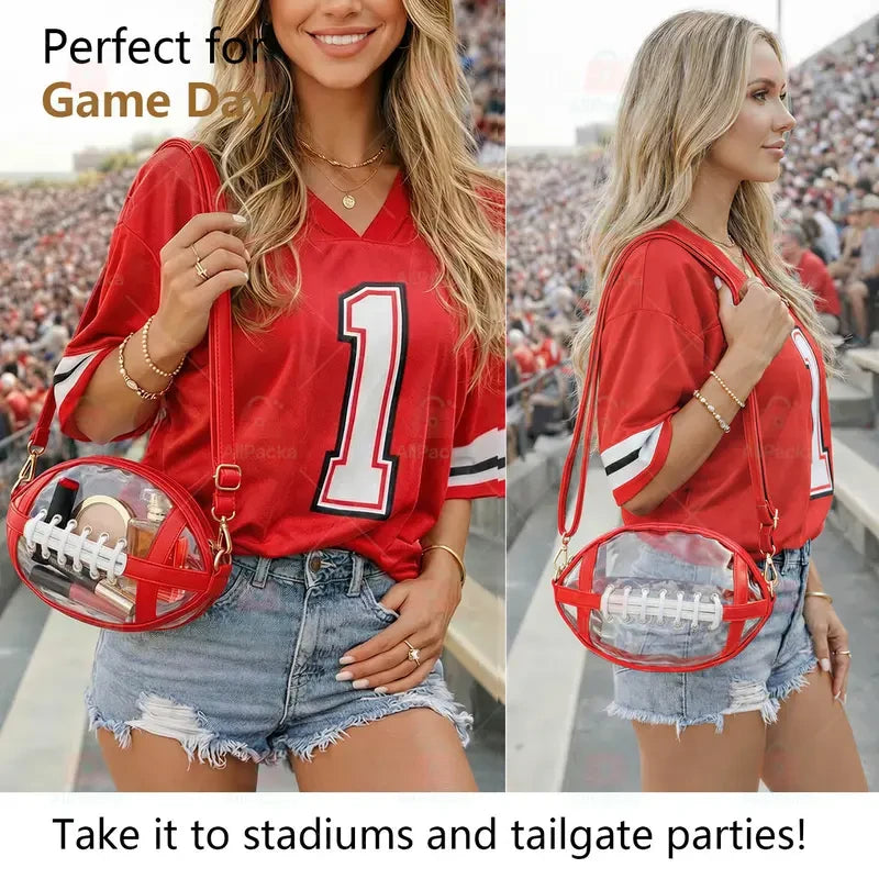 Clear Football Crossbody Bag