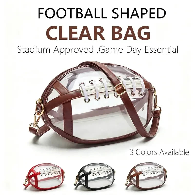 Clear Football Crossbody Bag