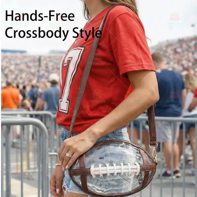 Clear Football Crossbody Bag