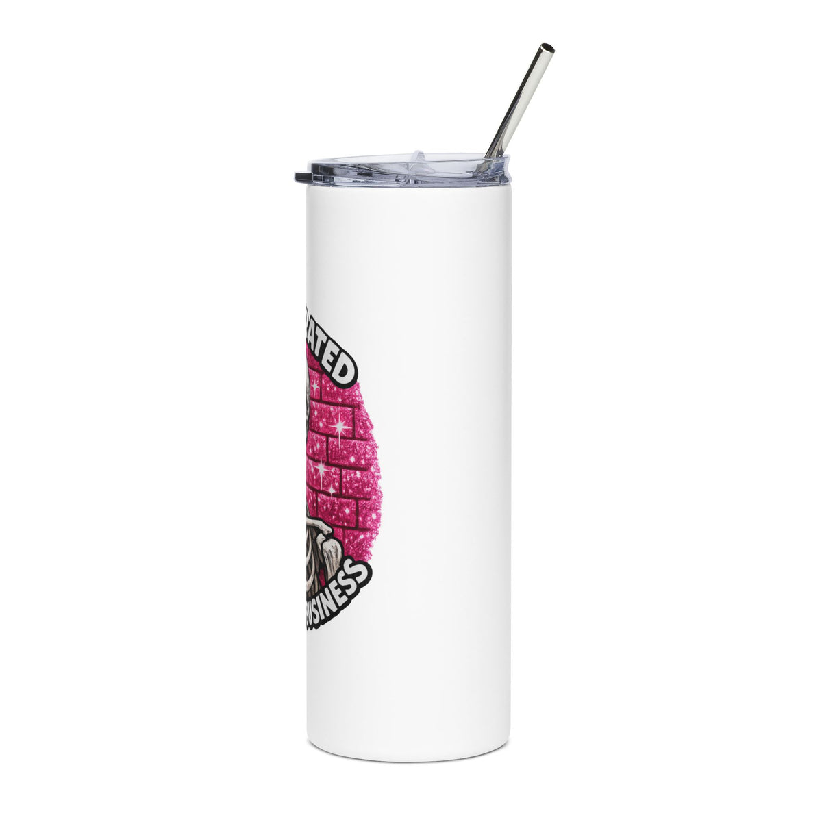20oz Stainless Tumbler — "Stay Hydrated and Mind Your Business" Skeleton Design