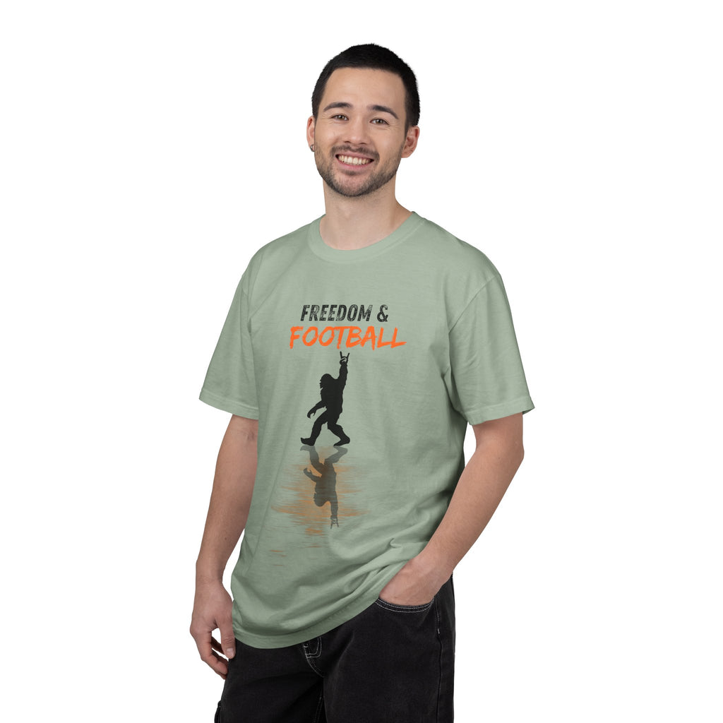 Freedom & Football T-Shirt — Silhouette Player Graphic Tee