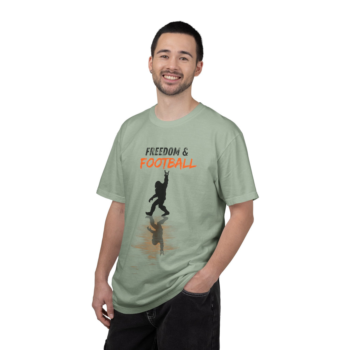 Freedom & Football T-Shirt — Silhouette Player Graphic Tee