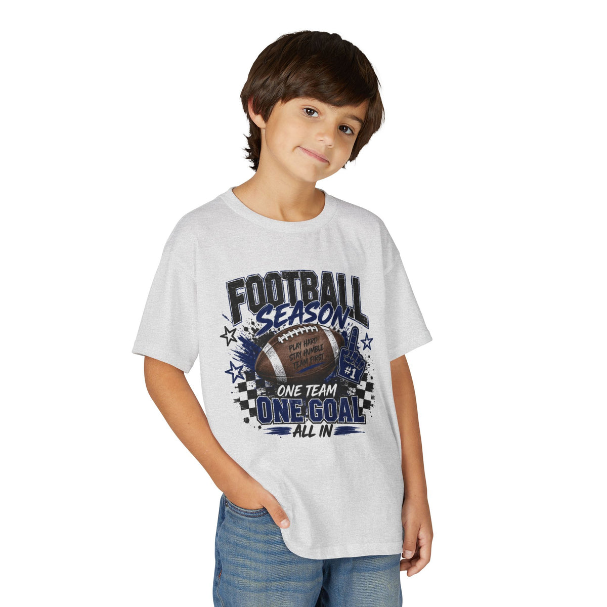 Youth Football Season T‑Shirt — "One Team One Goal" Sports Tee