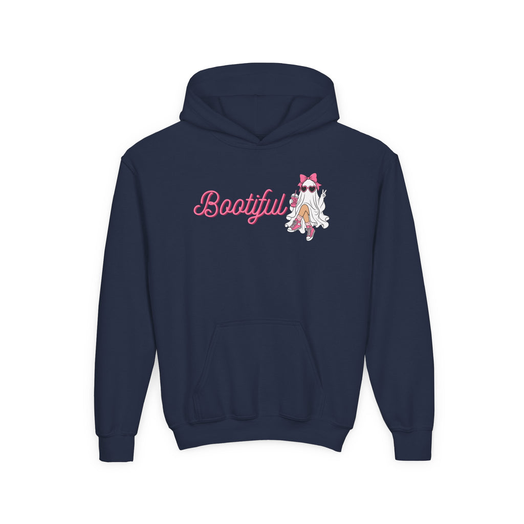 Youth Hoodie - "Bootyful" Cute Ghost Graphic Kids Pullover