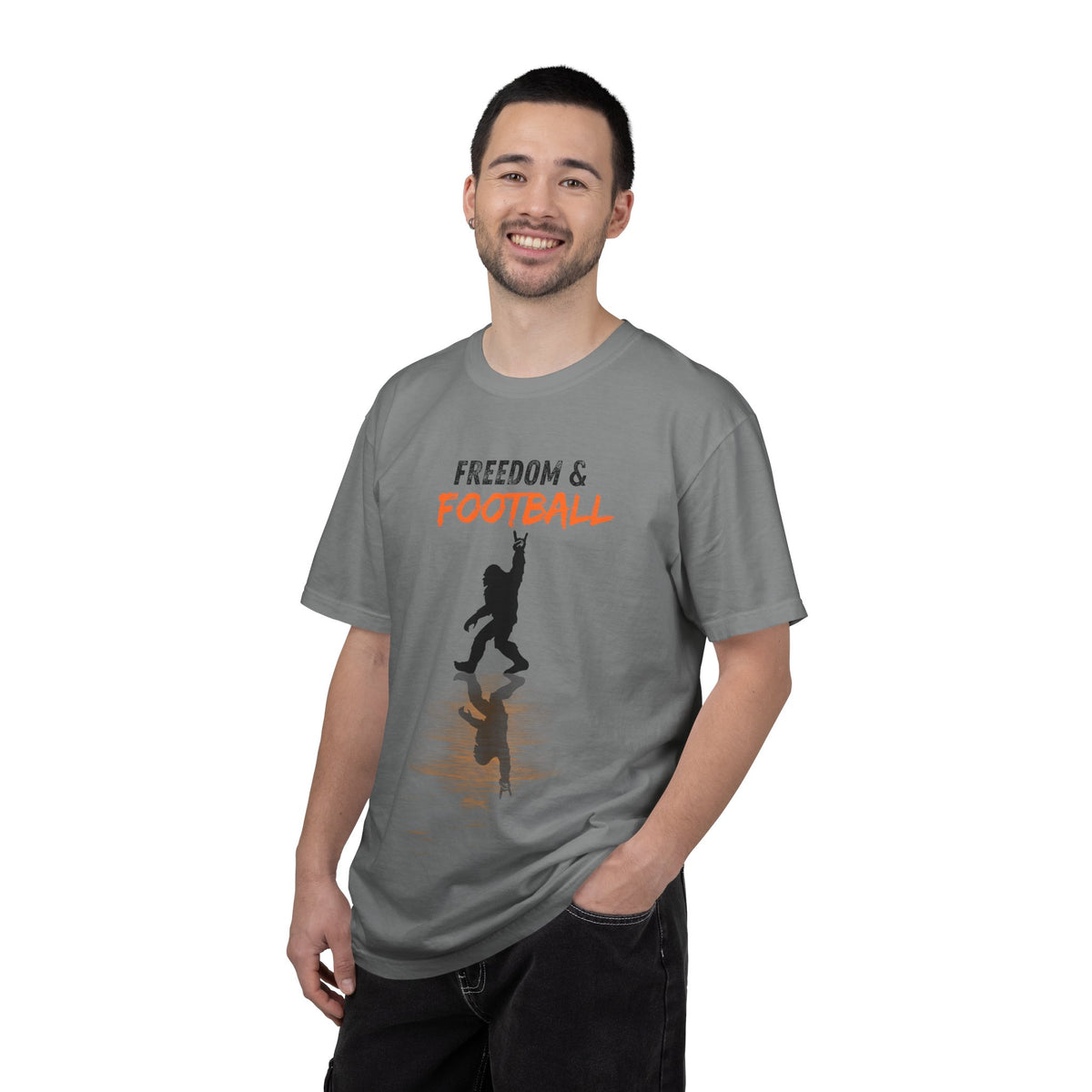 Freedom & Football T-Shirt — Silhouette Player Graphic Tee