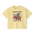 "'Tis The Season Football" Graphic Women's Boxy Tee