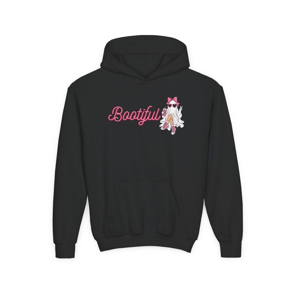 Youth Hoodie - "Bootyful" Cute Ghost Graphic Kids Pullover