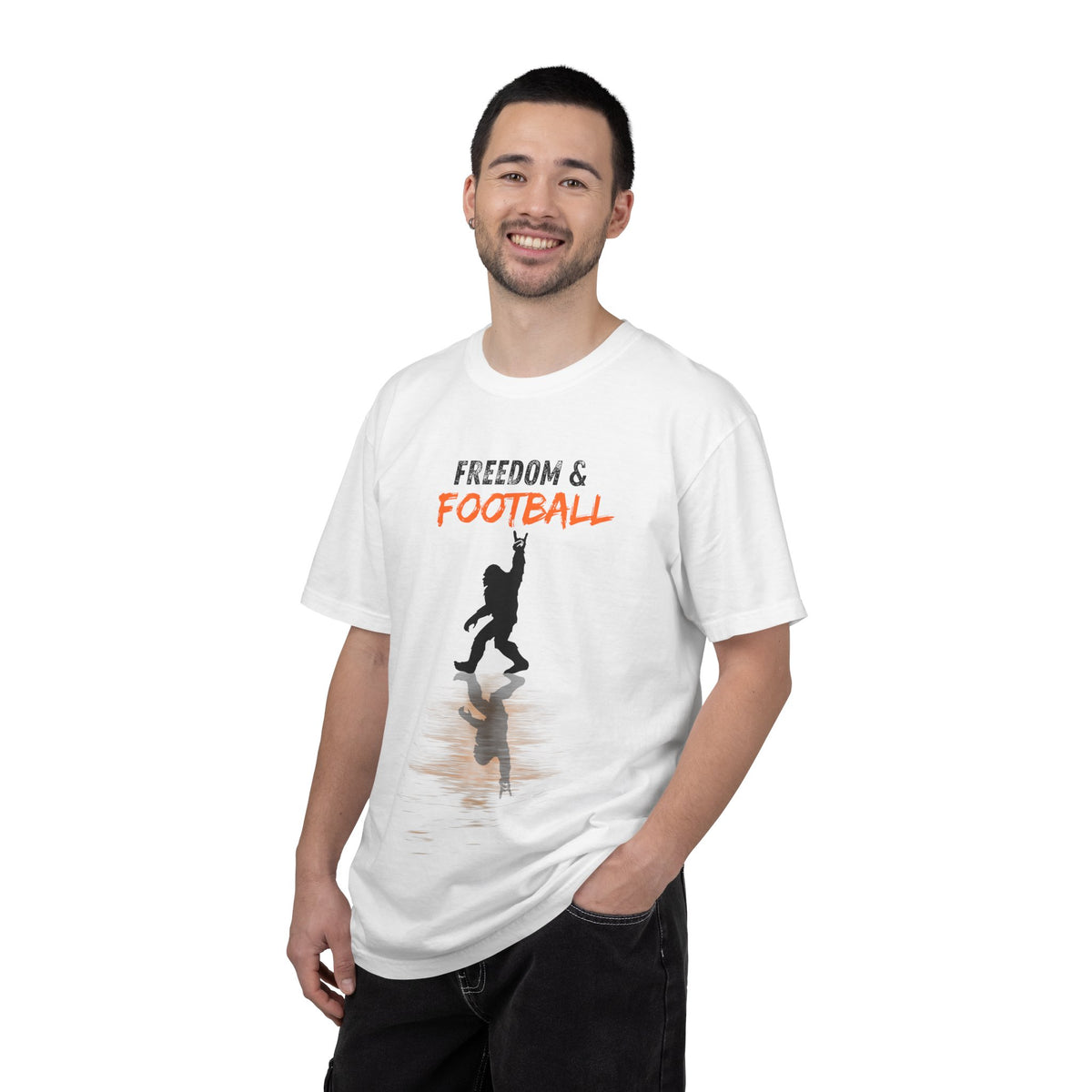 Freedom & Football T-Shirt — Silhouette Player Graphic Tee