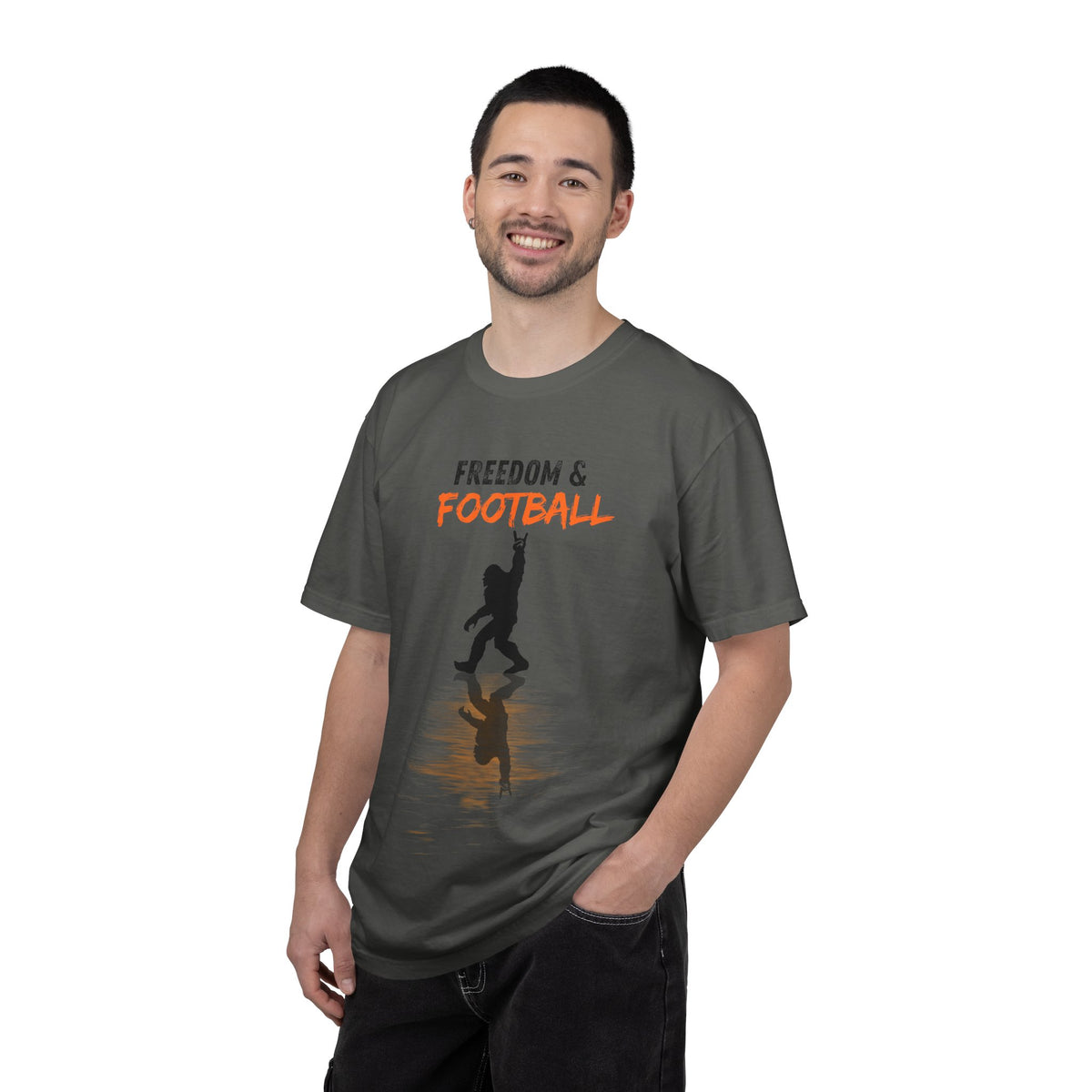 Freedom & Football T-Shirt — Silhouette Player Graphic Tee