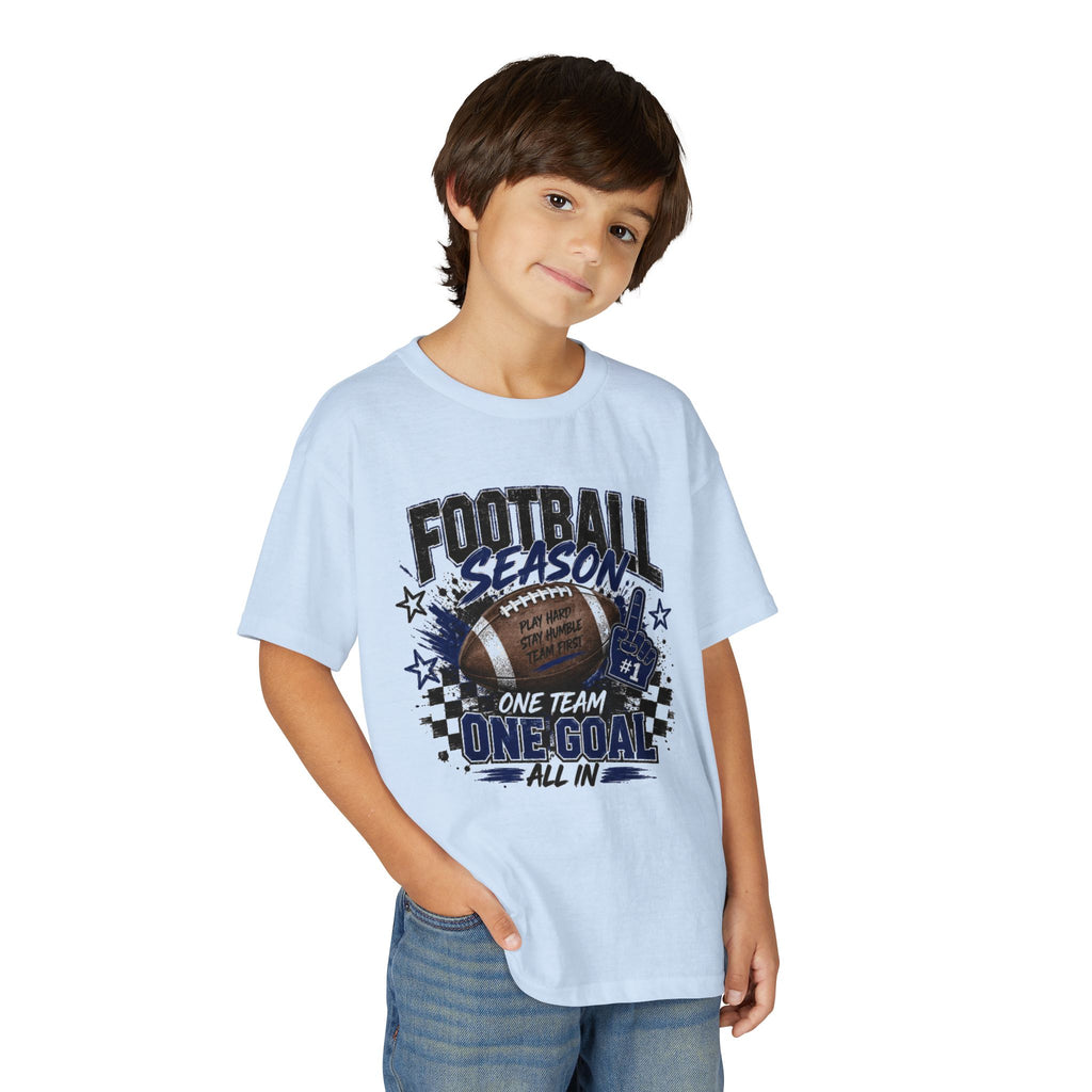 Youth Football Season T‑Shirt — "One Team One Goal" Sports Tee