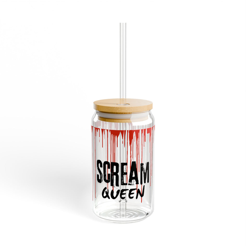 Sipper Glass — "Scream Queen" Blood Drip 16oz Reusable Tumbler