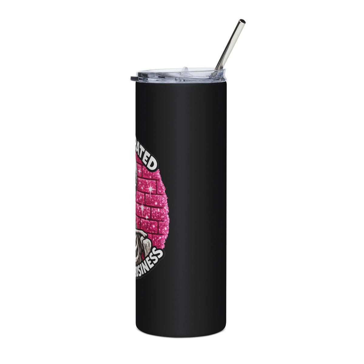 20oz Stainless Tumbler — "Stay Hydrated and Mind Your Business" Skeleton Design