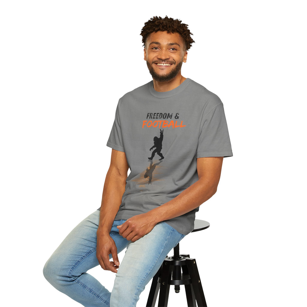 Freedom & Football T-Shirt — Silhouette Player Graphic Tee