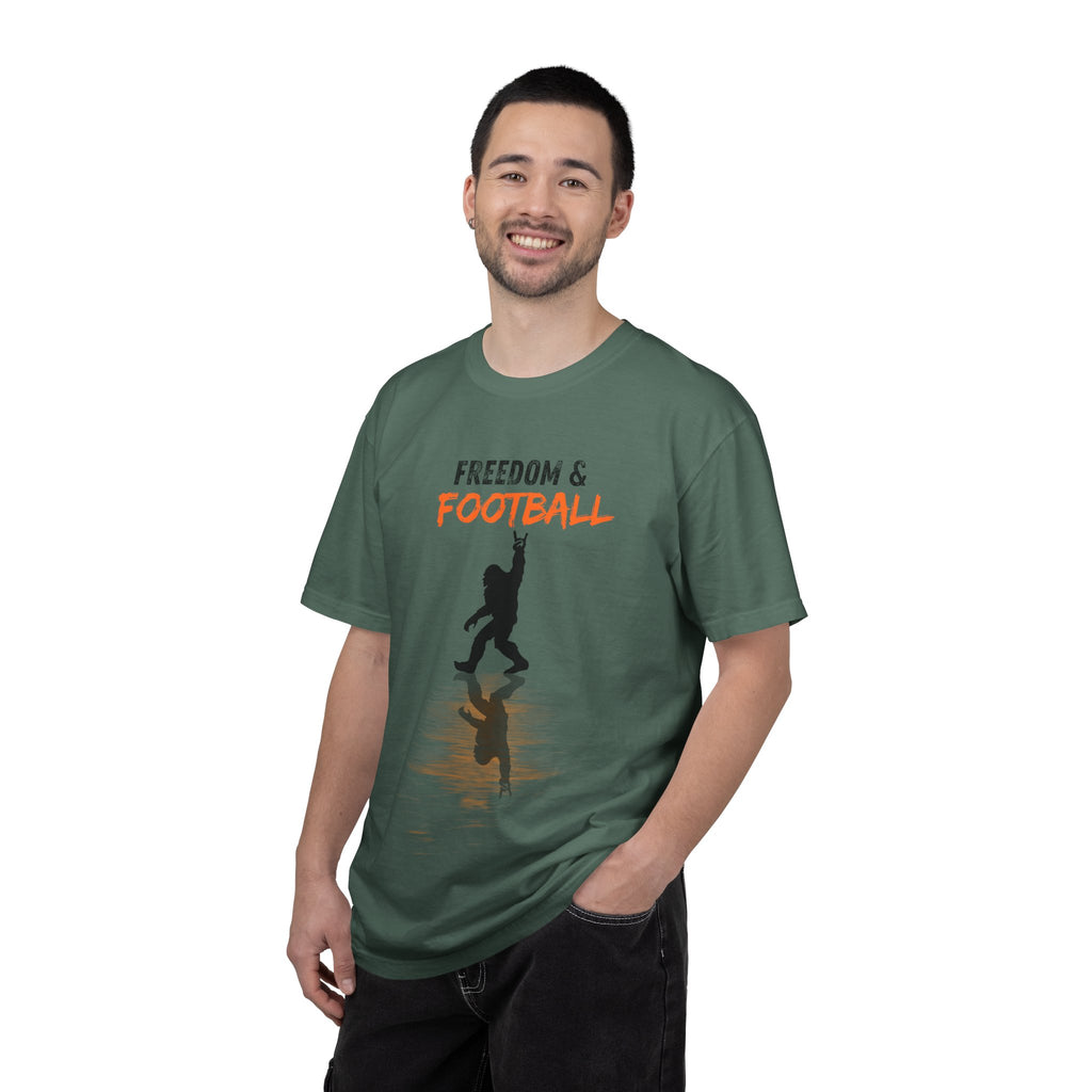 Freedom & Football T-Shirt — Silhouette Player Graphic Tee